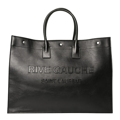 Saint Laurent Vitello Rive Gauche Large Tote Black 1 of 12