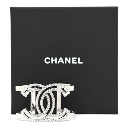 Chanel Metal Crystal CC Cuff Silver 5 of 5