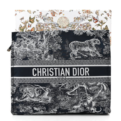 Christian Dior Embroidered Toile De Jouy Diortravel Zipped Pouch Blue 7 of 7