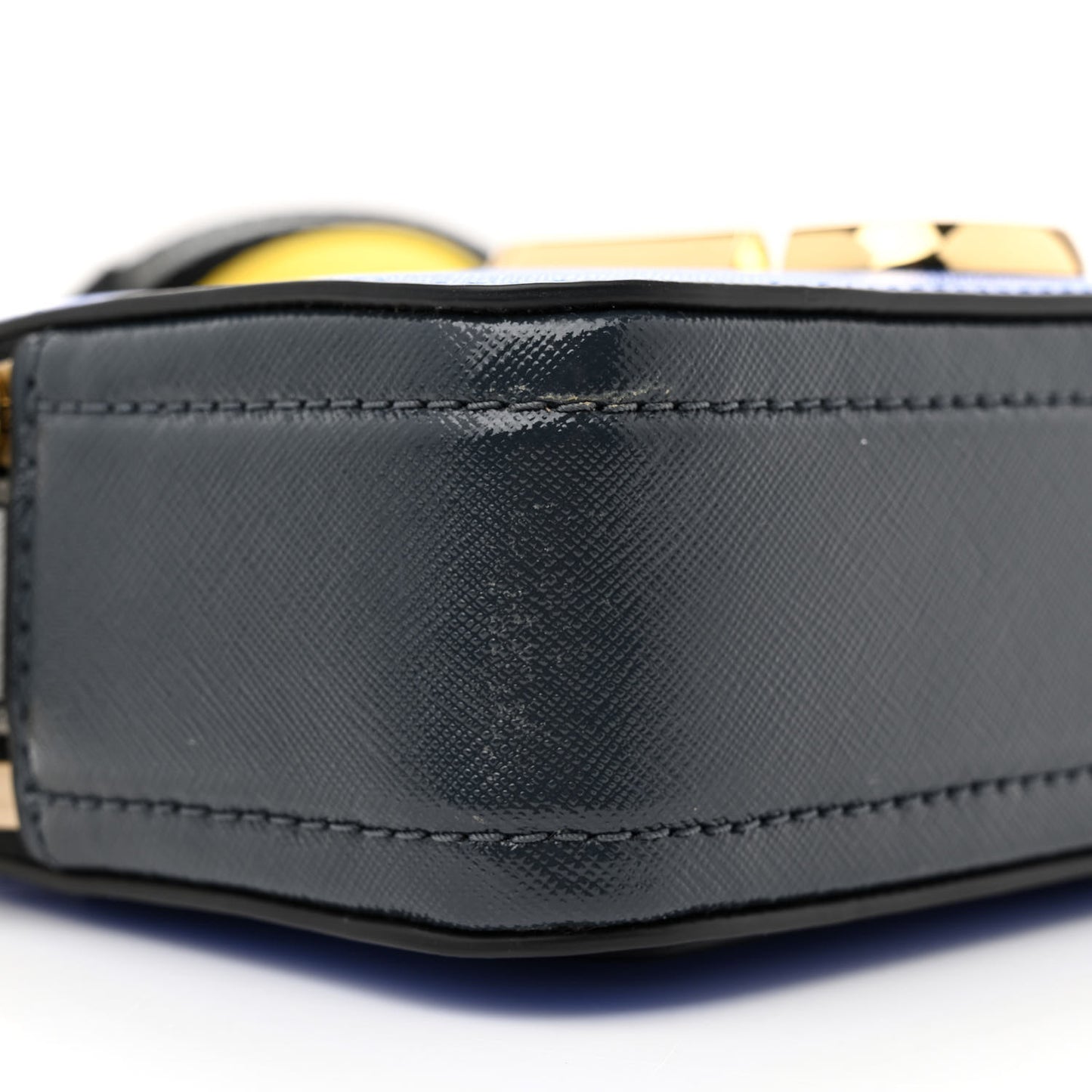 Saffiano Small Snapshot Camera Bag Blue Multi