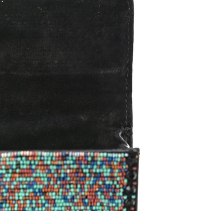 Valentino Garavani Vitello Beaded Small Glam Lock Rockstud Flap Black 10 of 13