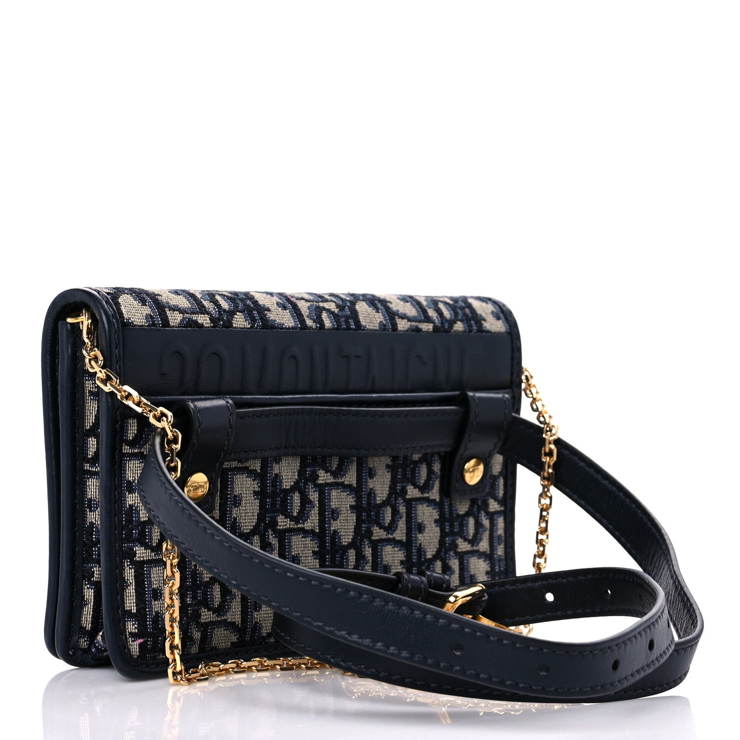 Christian Dior Oblique 30 Montaigne 2-In-1 Pouch Blue 3 of 8