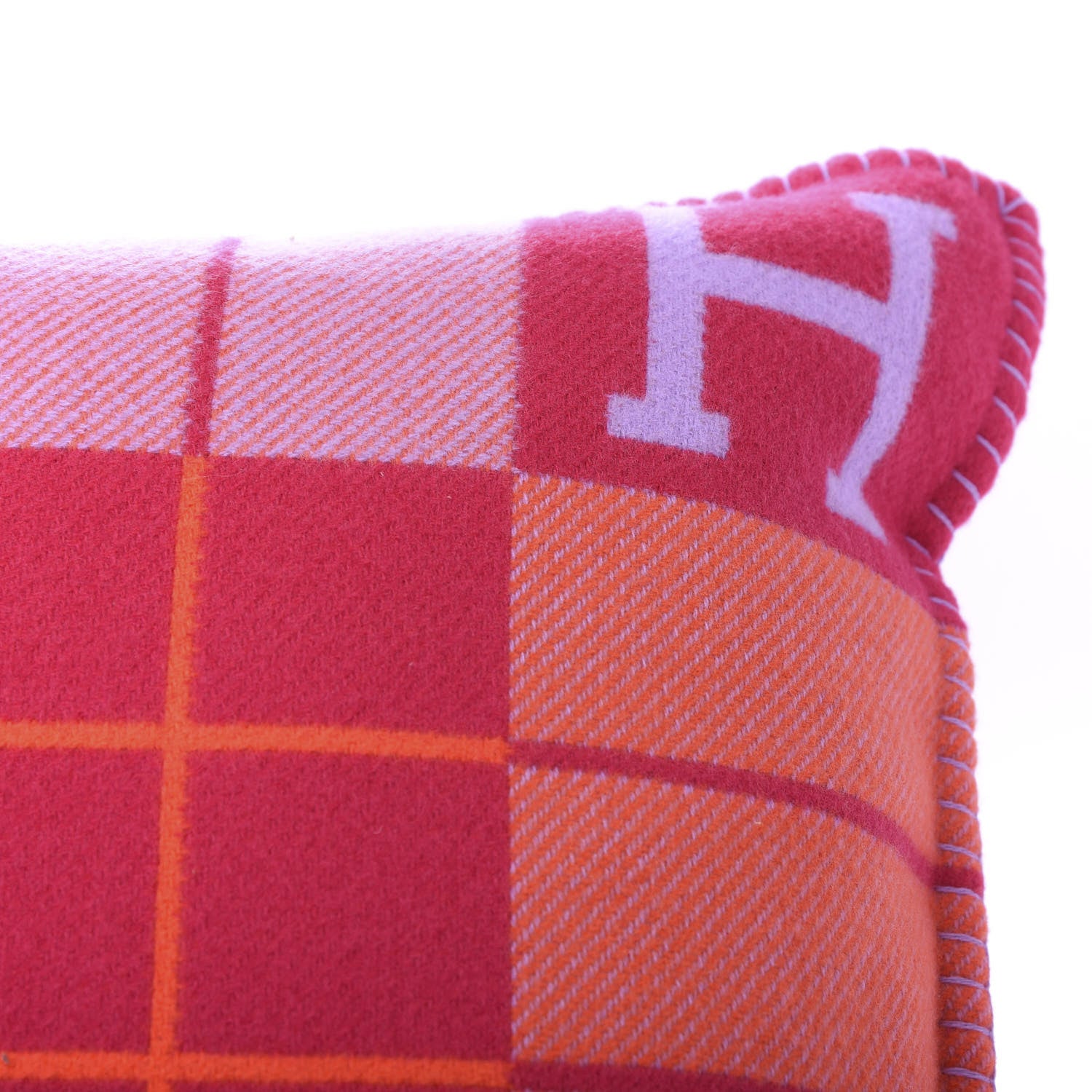 Hermes Wool Cashmere Avalon III Pillow PM Fuchsia Geranium 5 of 5