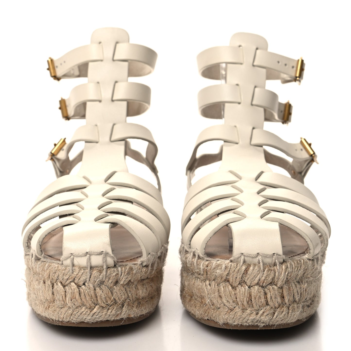 Calfskin Dioriviera Dior Marine Sandals 36.5 White