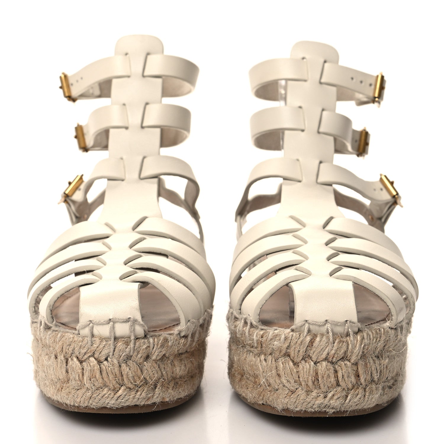 Christian Dior Calfskin Dioriviera Dior Marine Sandals 36.5 White 2 of 10