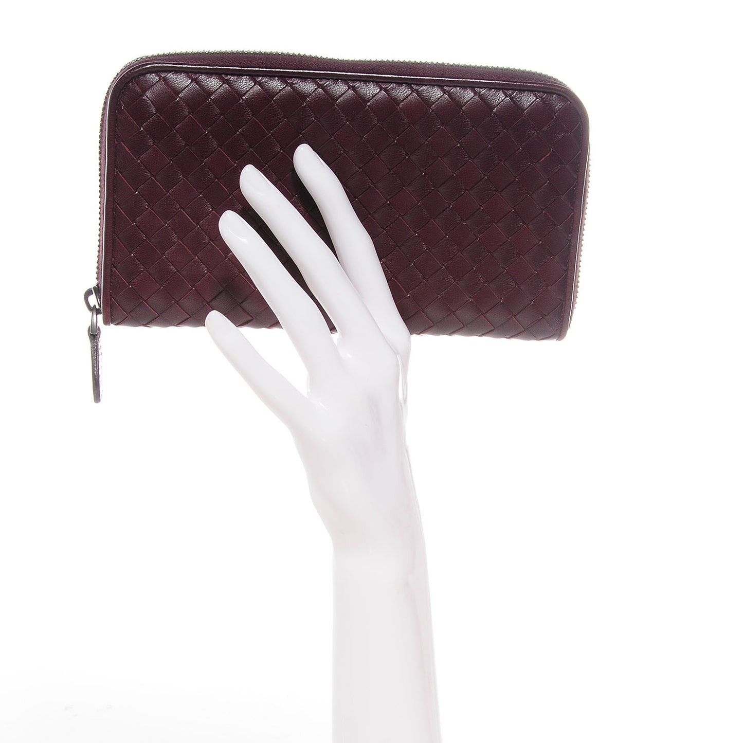 Nappa Intrecciato Zip Around Wallet