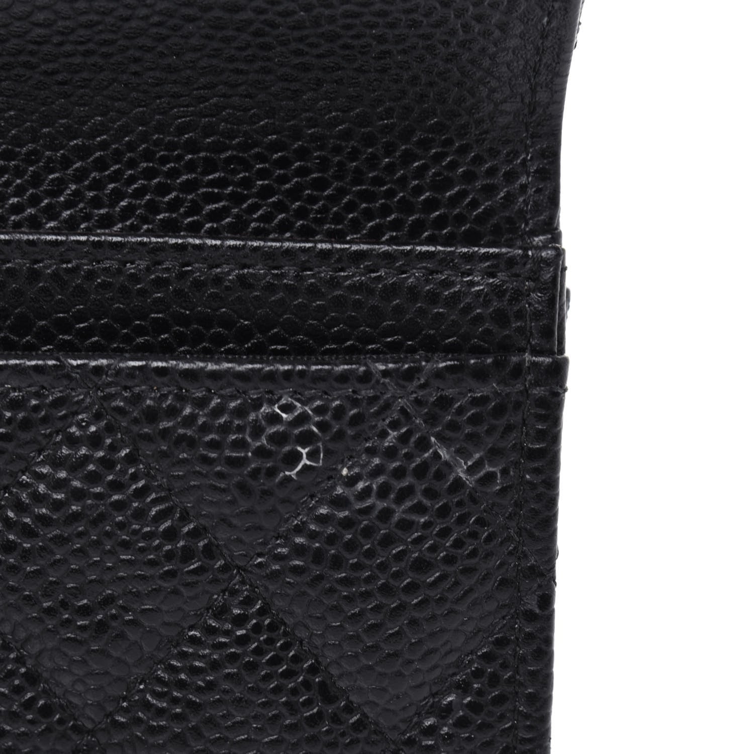Chanel Caviar Quilted Flap Card Holder Wallet Black 9 of 13