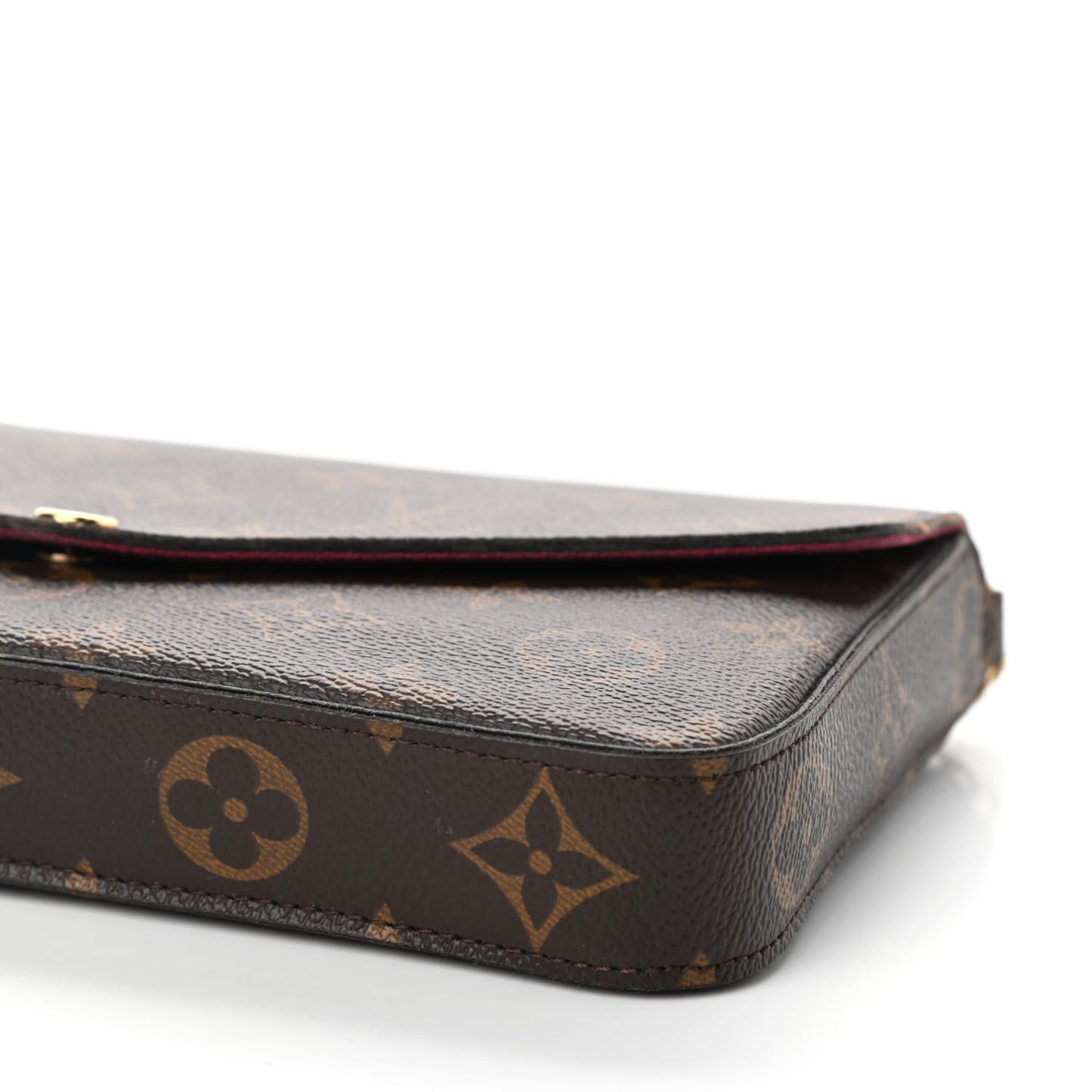 Monogram Pochette Felicie Chain Wallet Fuchsia