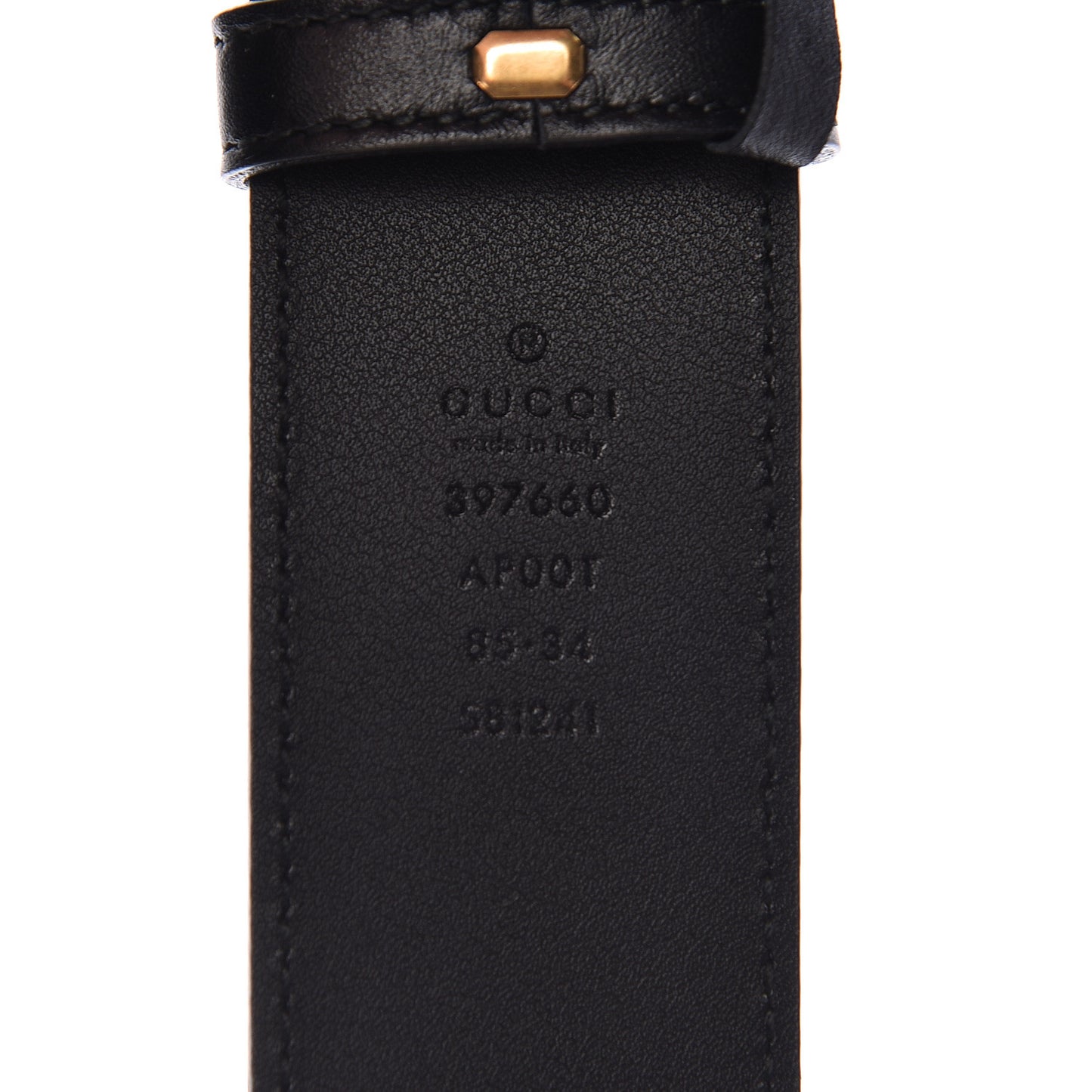 Calfskin Double G 40mm Belt 85 34 Black