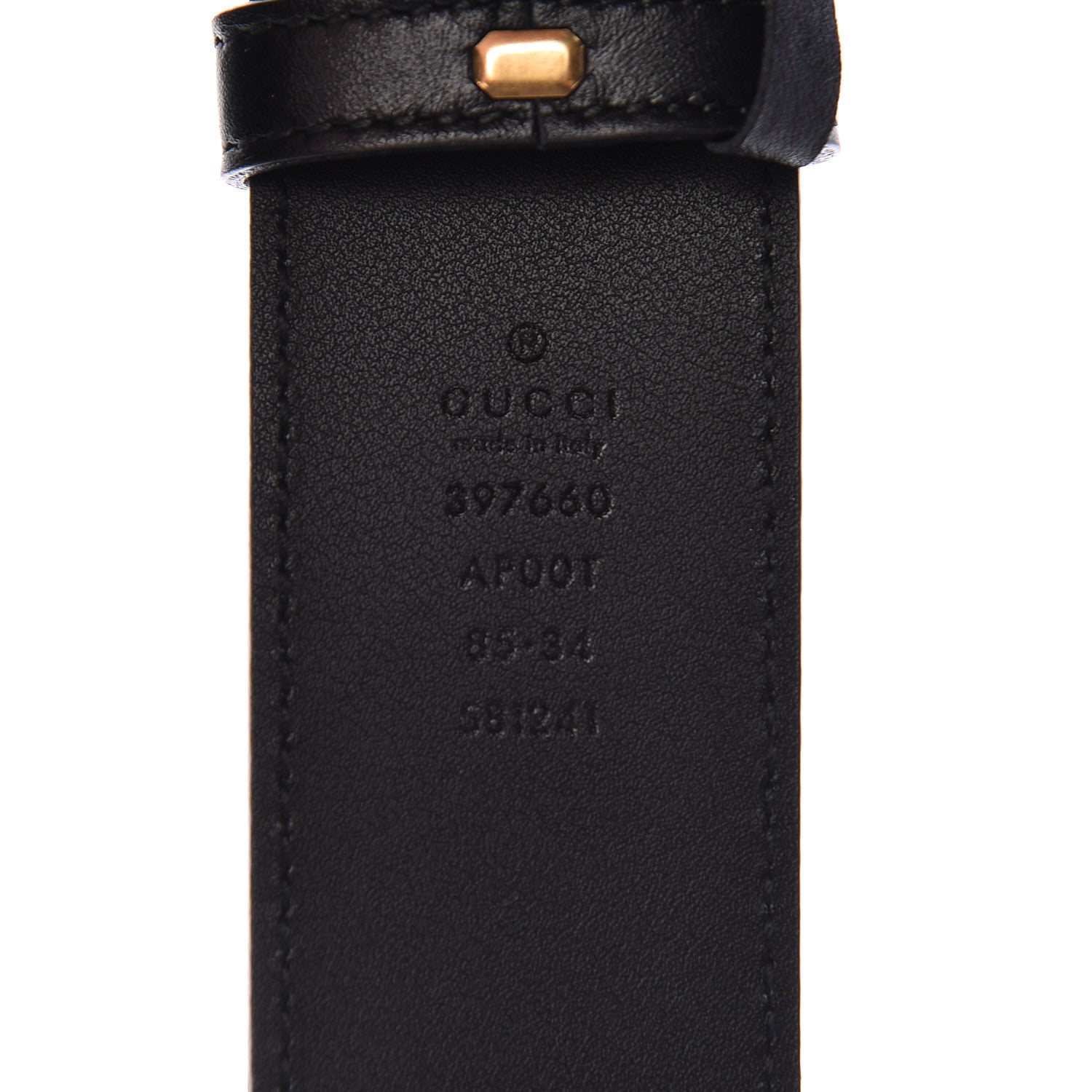 Gucci Calfskin Double G 40mm Belt 85 34 Black 4 of 6
