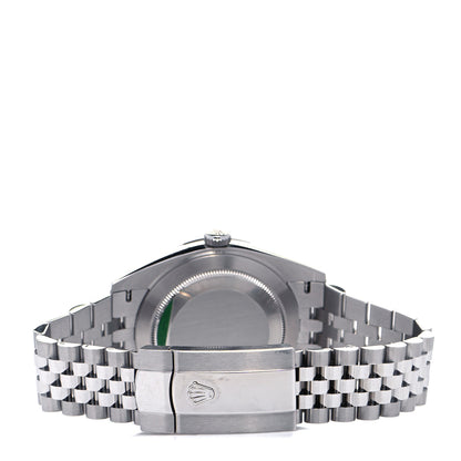 Rolex Stainless Steel 18K White Gold 41mm Oyster Perpetual Datejust Watch Bright Blue 126334 3 of 5
