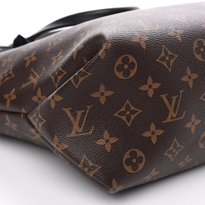 Louis Vuitton Monogram Flower Zipped Tote MM Black 6 of 7