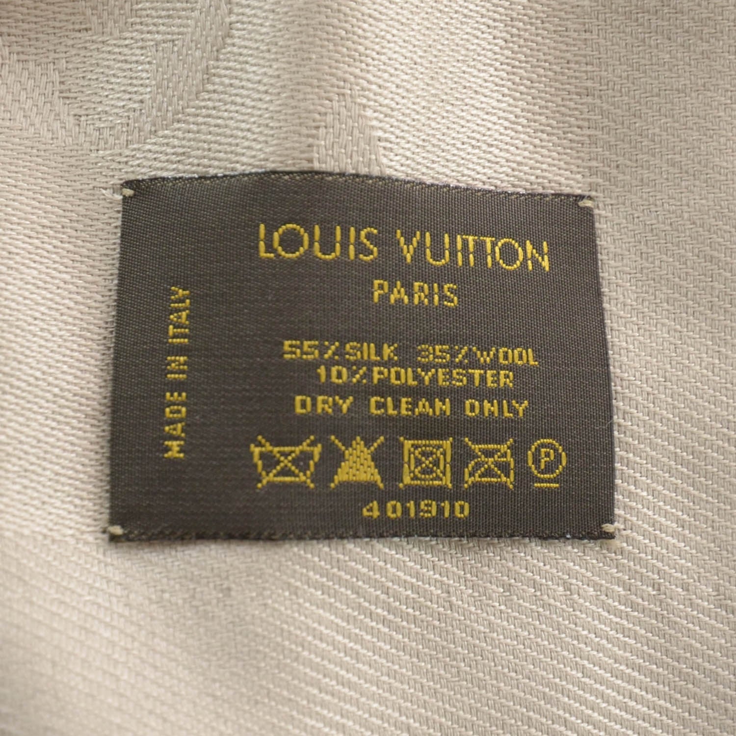 Louis Vuitton Silk Wool Monogram Pois Shawl Beige 4 of 6