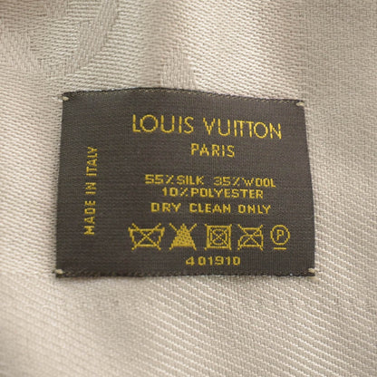Louis Vuitton Silk Wool Monogram Pois Shawl Beige 4 of 6