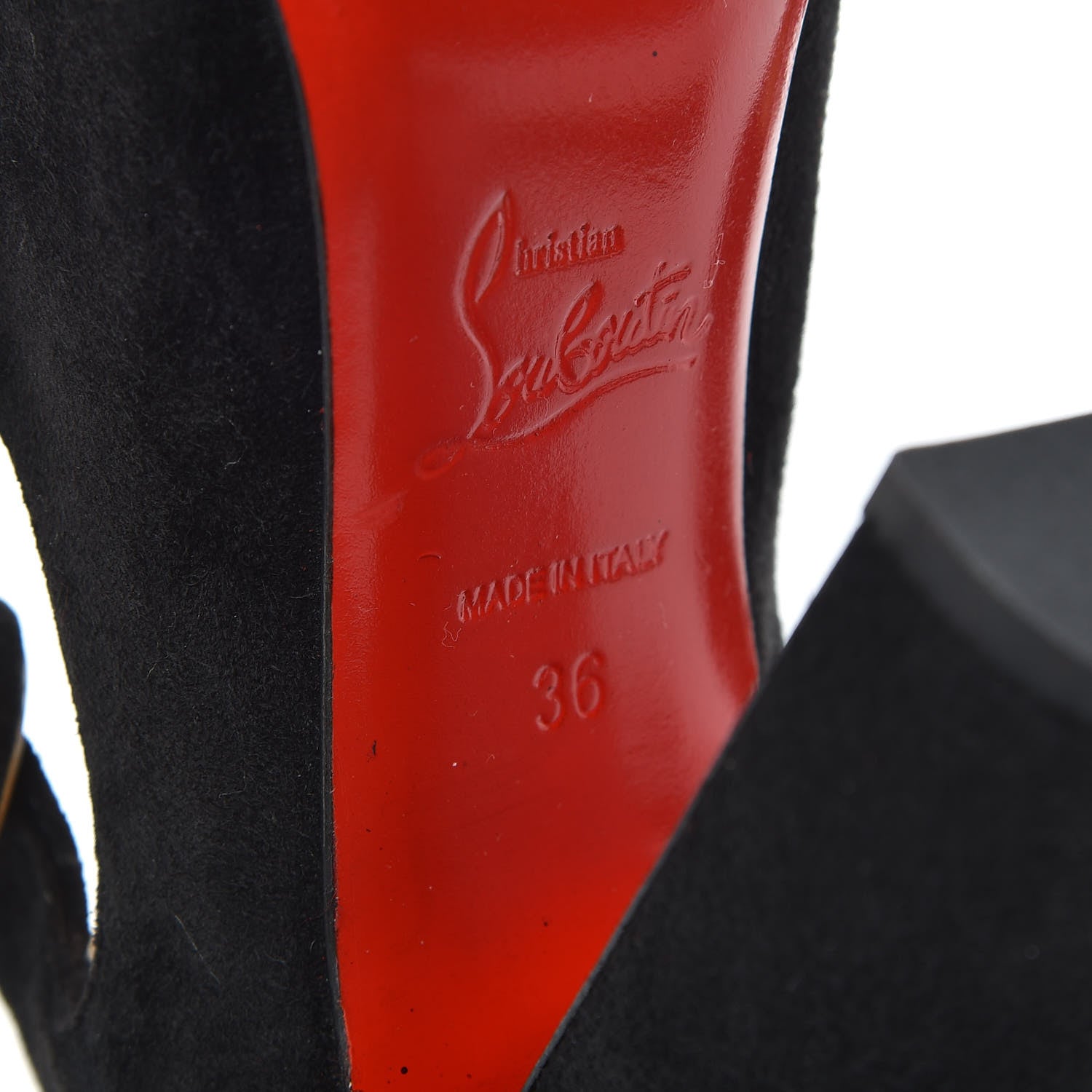Christian Louboutin Veau Velours Miss Ellen 100 Pumps 36 Black 6 of 9