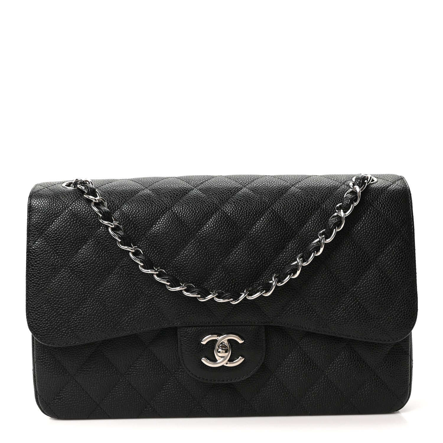 Chanel Caviar Quilted Jumbo Double Flap Black 1 of 11