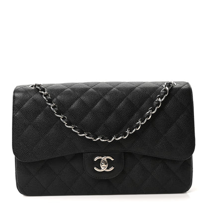 Chanel Caviar Quilted Jumbo Double Flap Black 1 of 11
