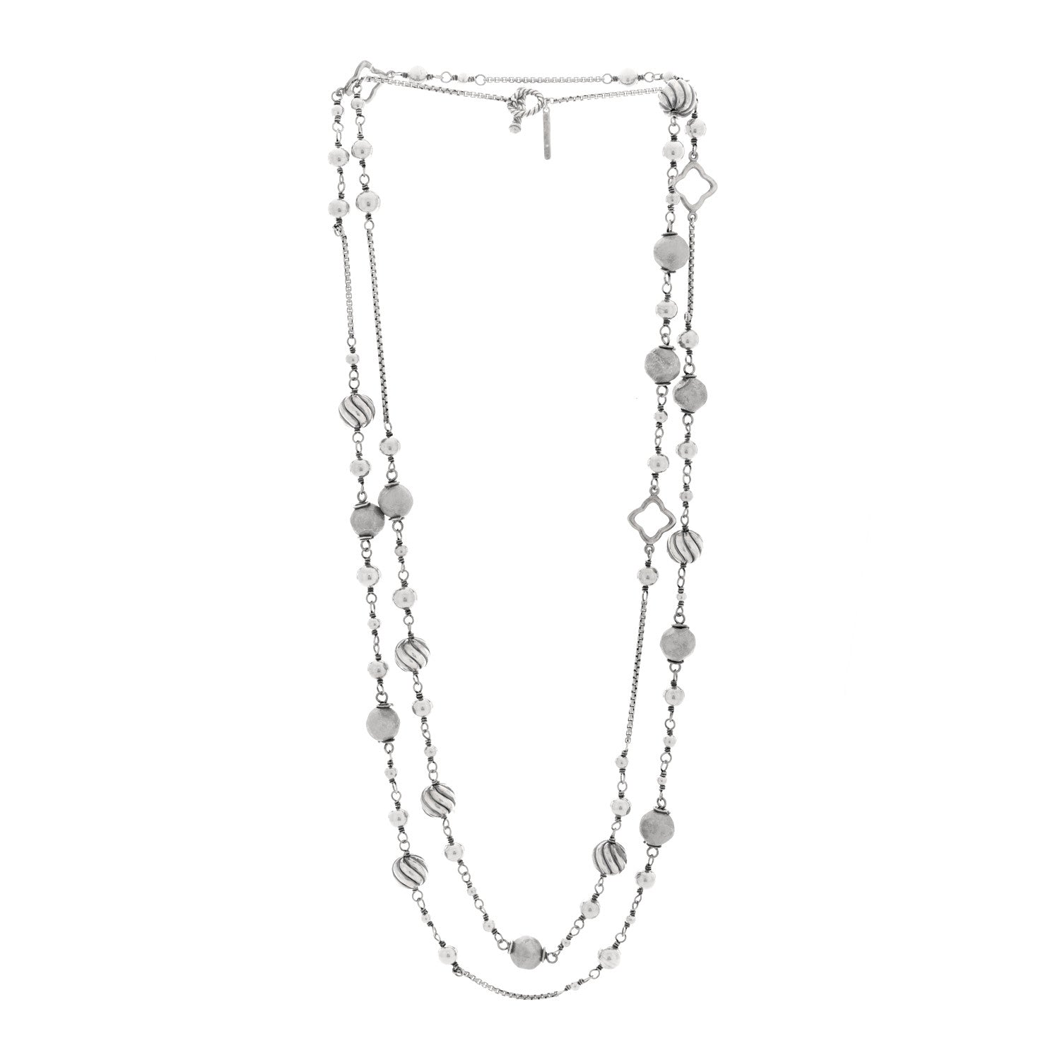 David Yurman Sterling Silver DY Elements Chain Necklace 3 of 4