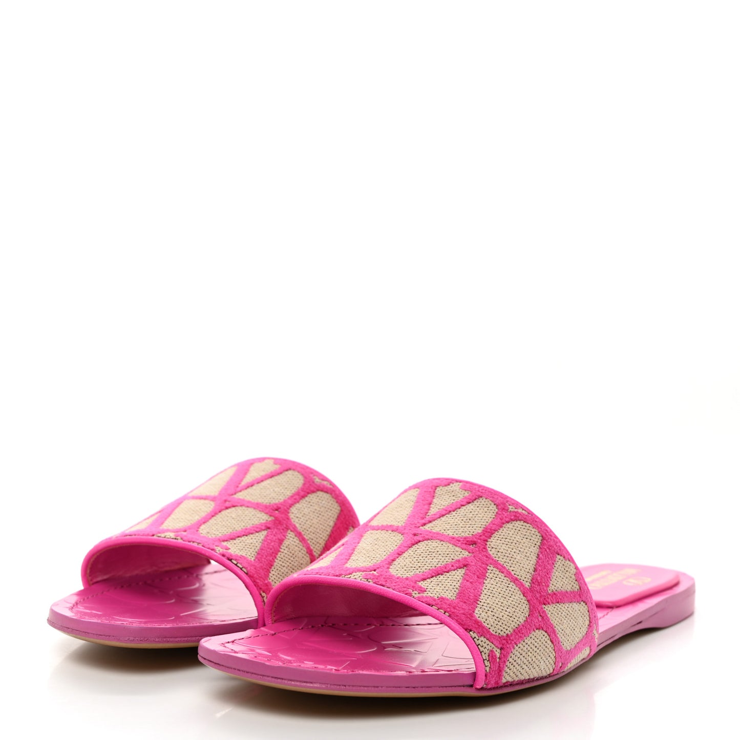 Toile Iconographe Vlogo 5mm Slide Sandals 38 Natural Pink PP