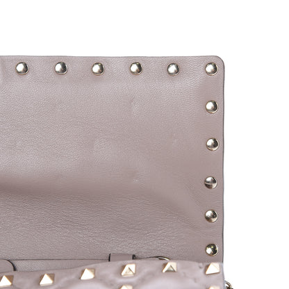 Valentino Garavani Lambskin Rockstud Spike Wallet on Chain Poudre 7 of 10