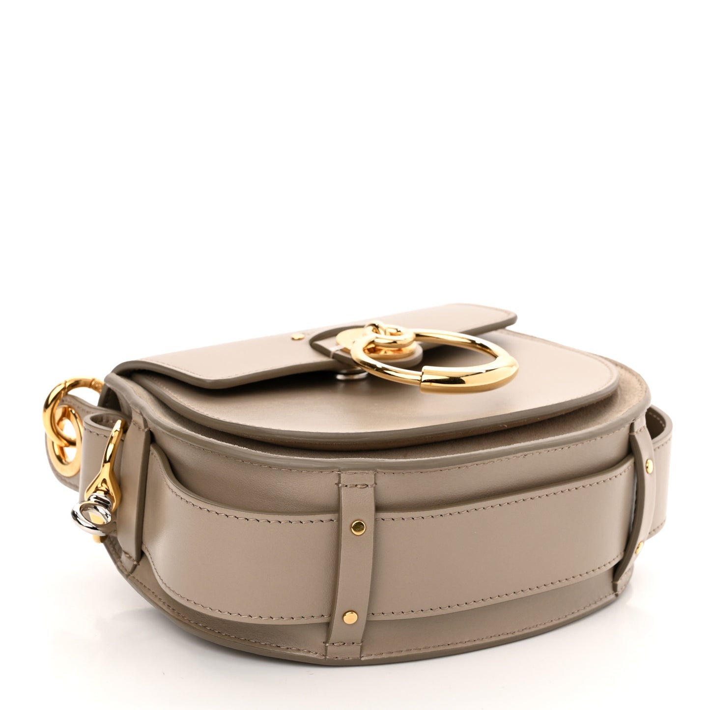 Calfskin Suede Small Tess Bag Motty Grey