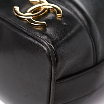 Chanel Lambskin CC Drawstring Shoulder Bag Black 10 of 13
