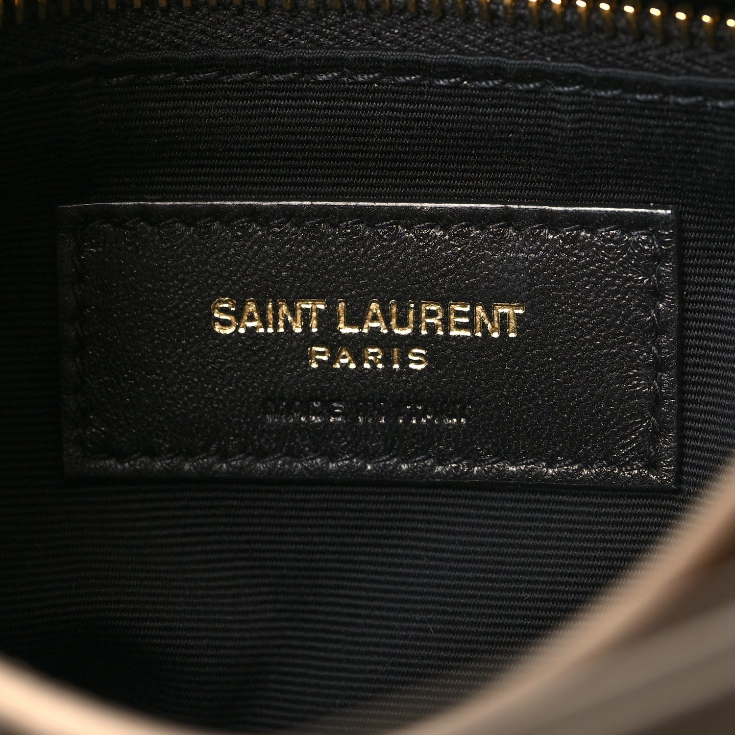 Saint Laurent Calfskin Y Quilted Monogram Toy Loulou Crossbody Bag Dark Beige 6 of 11