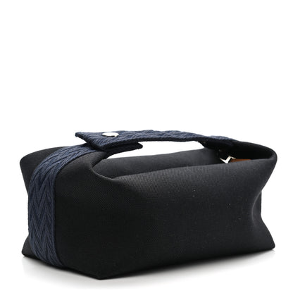 Hermes Canvas Small Bride-A-Brac Pouch Black Bleu Nuit 3 of 7