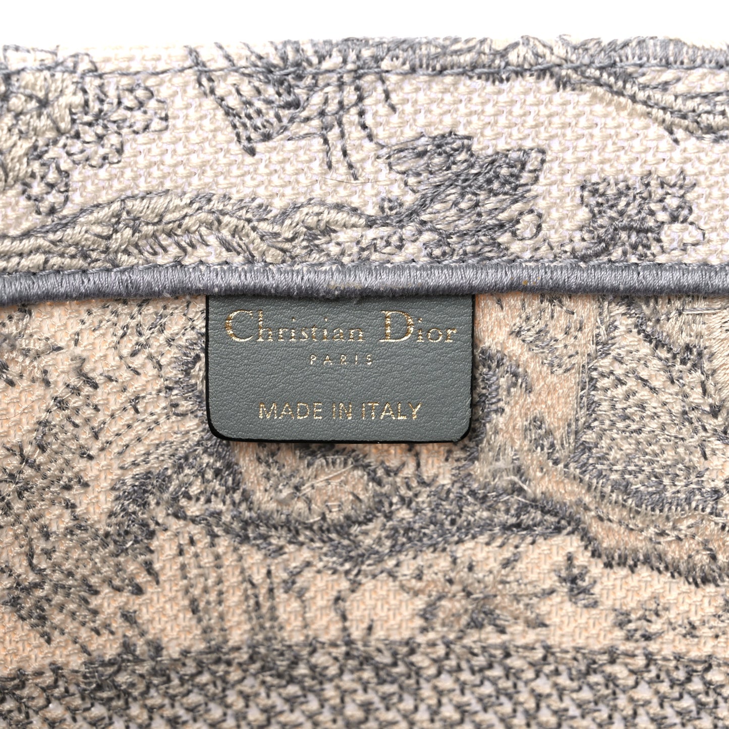 Canvas Embroidered Medium Dioriviera Toile De Jouy Book Tote Gray