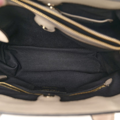 Burberry Derby Calfskin House Check Medium Banner Tote Limestone 6 of 18