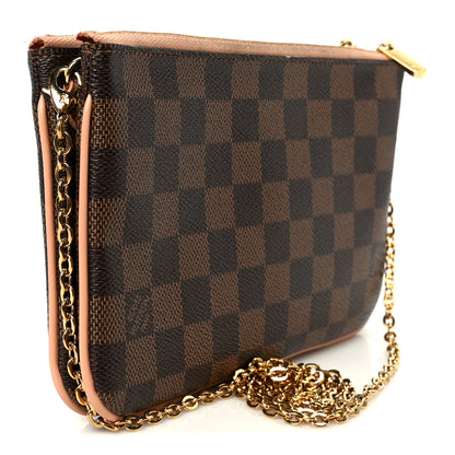 Louis Vuitton Damier Ebene Double Zip Pochette 3 of 12