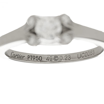 Cartier Platinum Diamond .23ct Ballerine Solitaire Engagement Ring 49 5 5 of 5