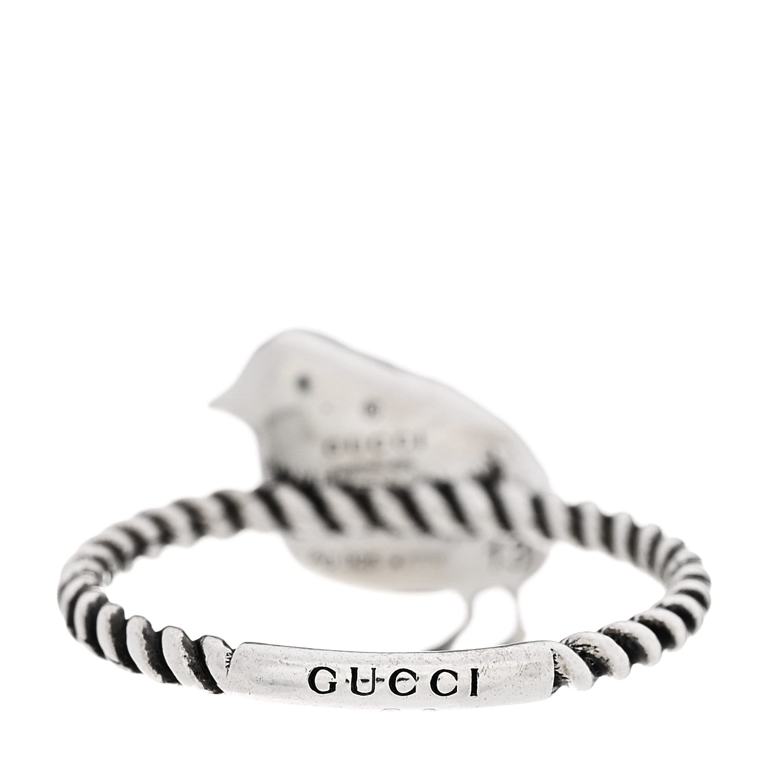 Gucci Sterling Silver Chick Ring 53 6.25 4 of 6