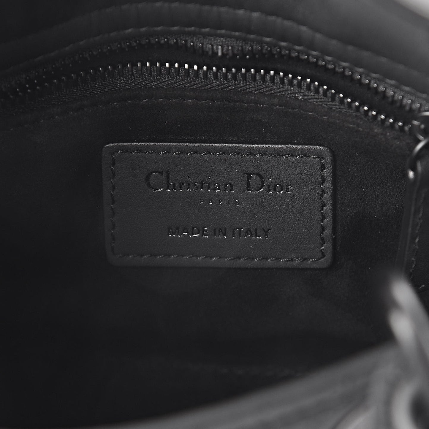 Ultra Matte Calfskin Cannage Mini Lady Dior Black