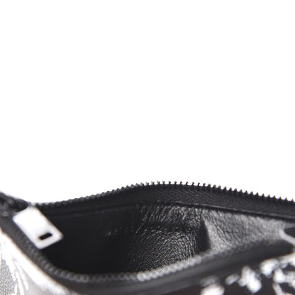 Saint Laurent Grain de Poudre Palm Tree 5 Fragments Zip Pouch Card Holder Black 7 of 7