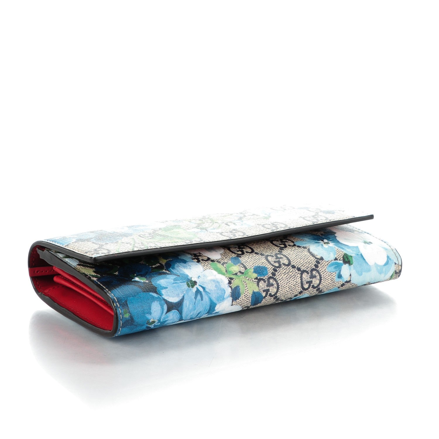 Gucci GG Supreme Monogram Blooms Continental Wallet Blue 4 of 7
