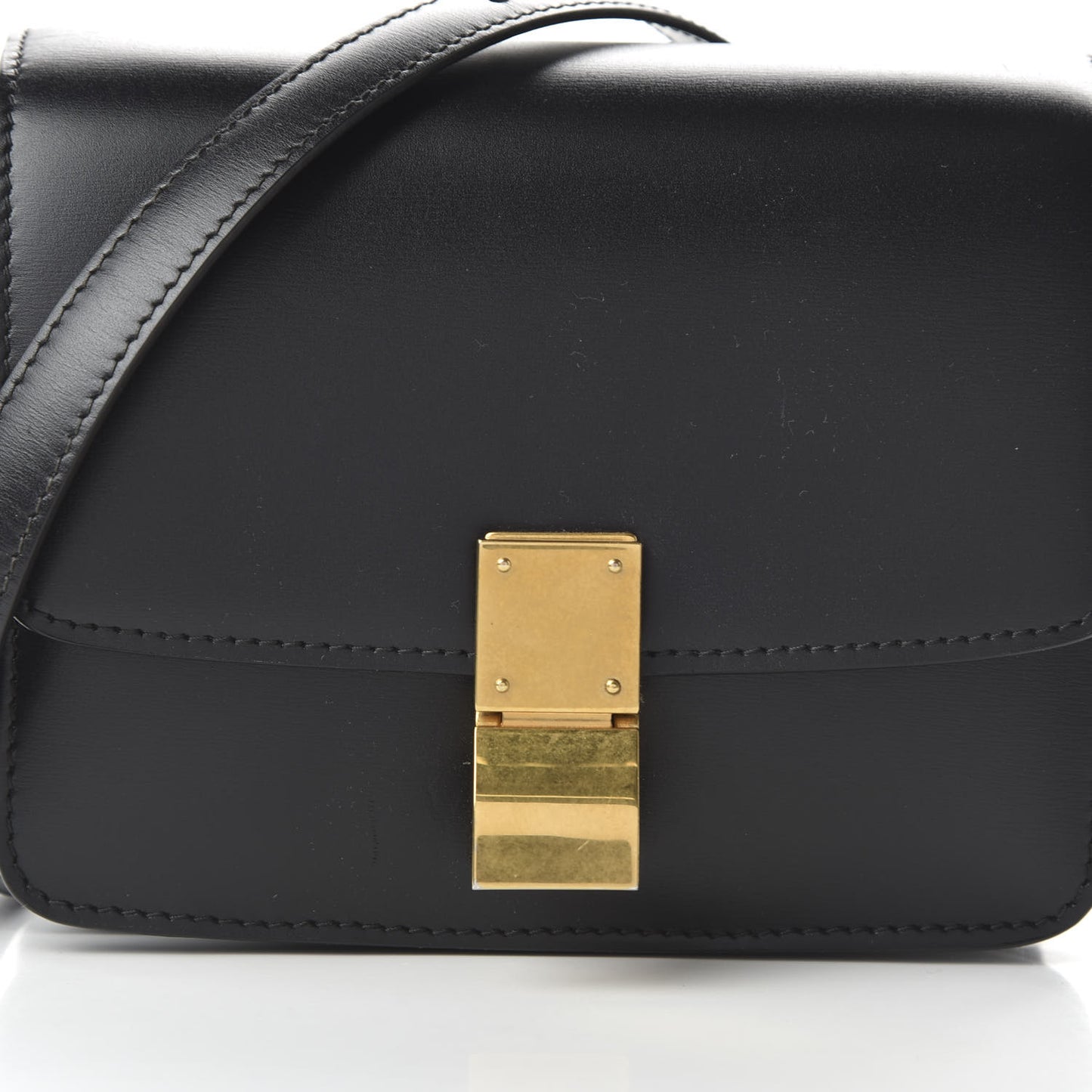 Box Calfskin Small Classic Box Flap Bag Black