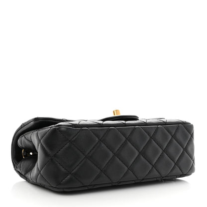 Chanel Lambskin Quilted Mini Rectangular Pearl Crush Flap Black 4 of 11