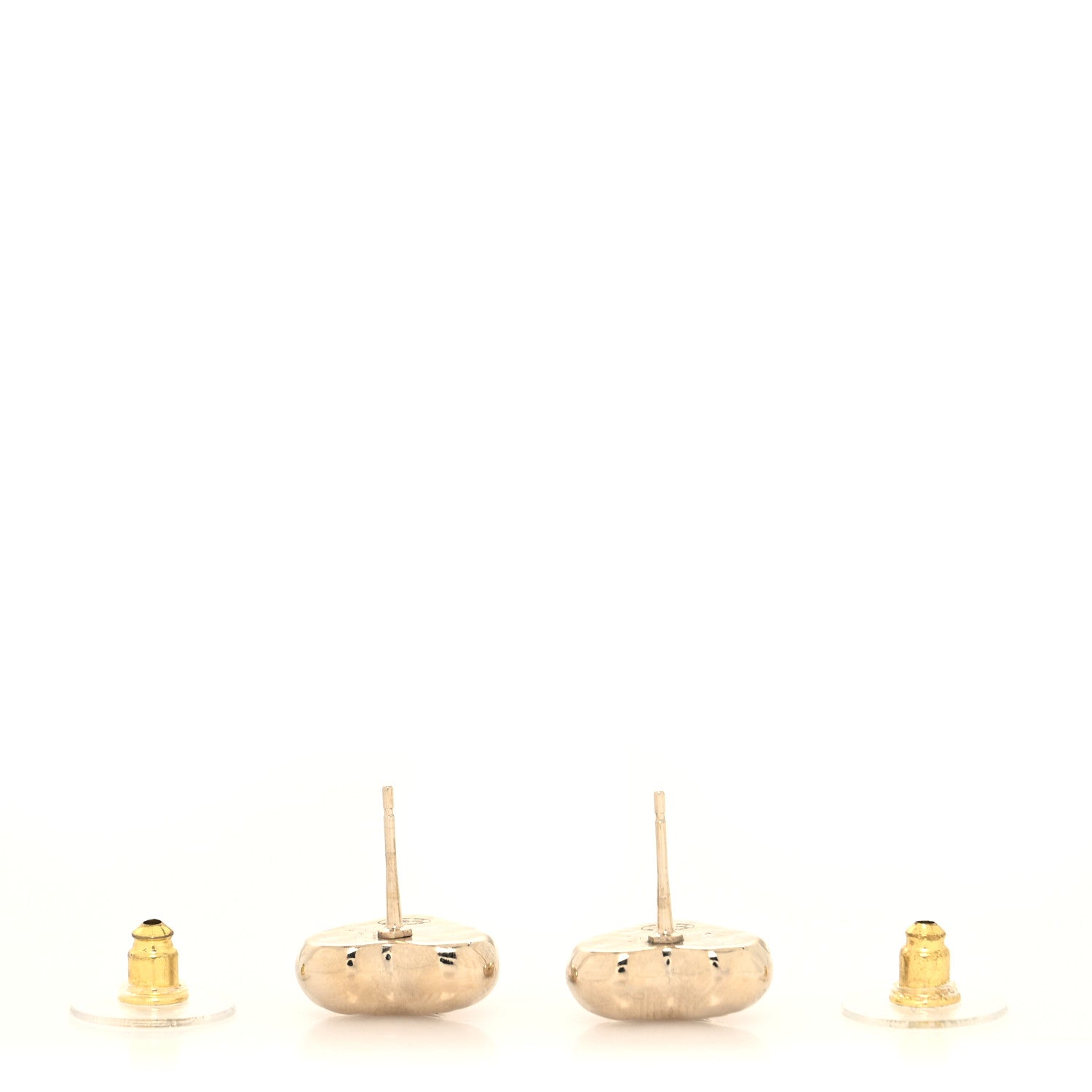 Chanel CC Heart Earrings Gold 3 of 4
