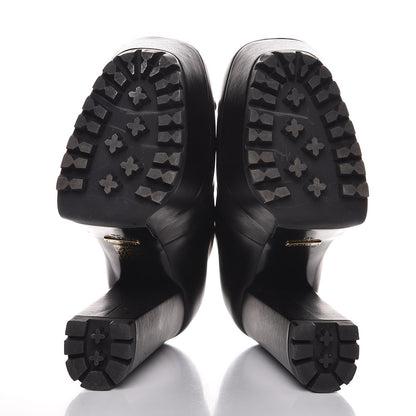 Gucci Calfskin Lifford Lace Up Platform Ankle Boots 36 Black 7 of 11