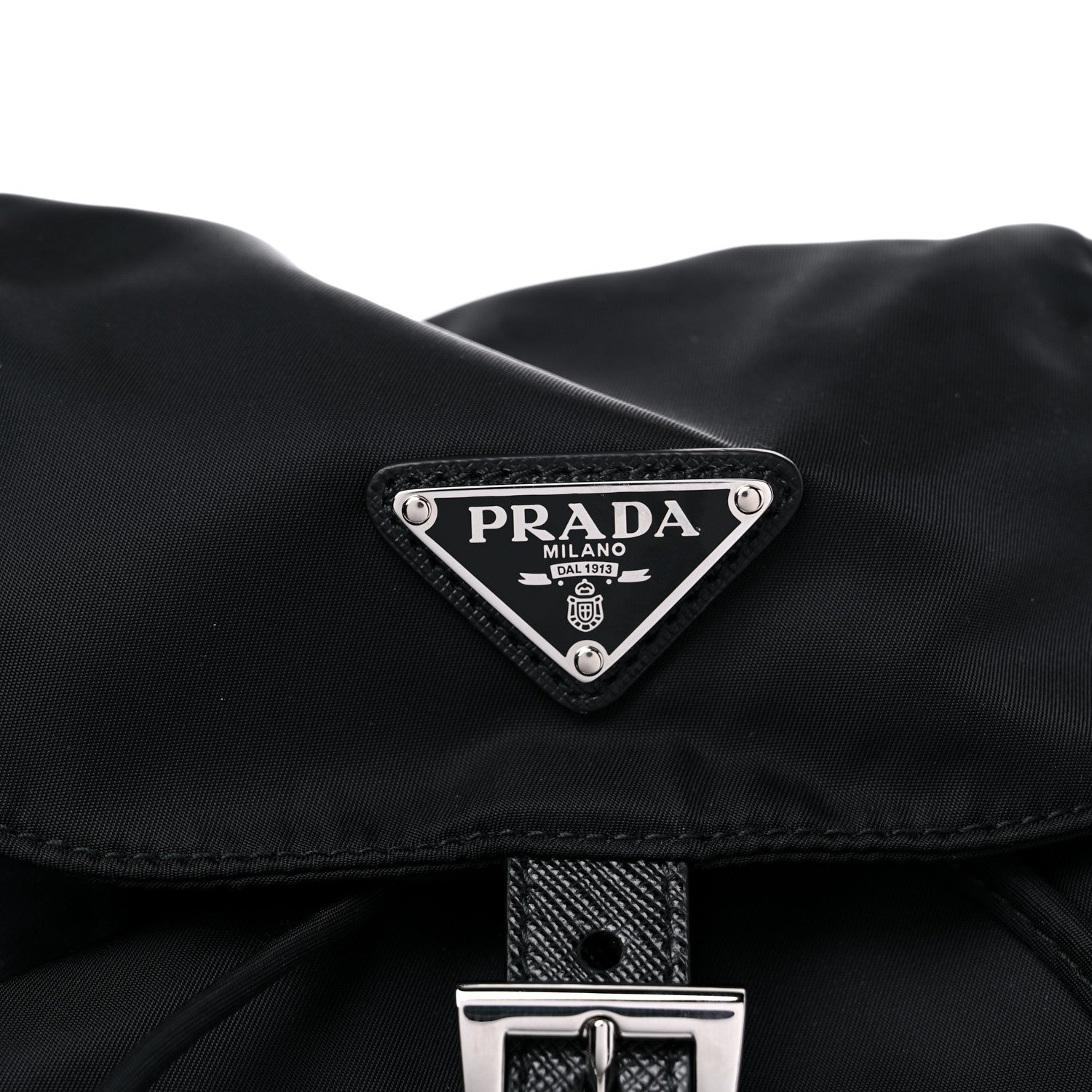 Prada Tessuto Nylon Saffiano Medium Backpack Black 10 of 10