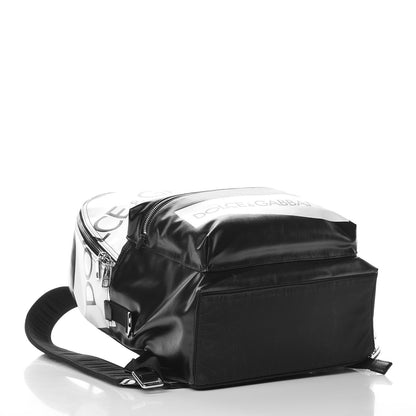 Dolce & Gabbana Calfskin Coated Canvas Vulcano Backpack Black 4 of 7