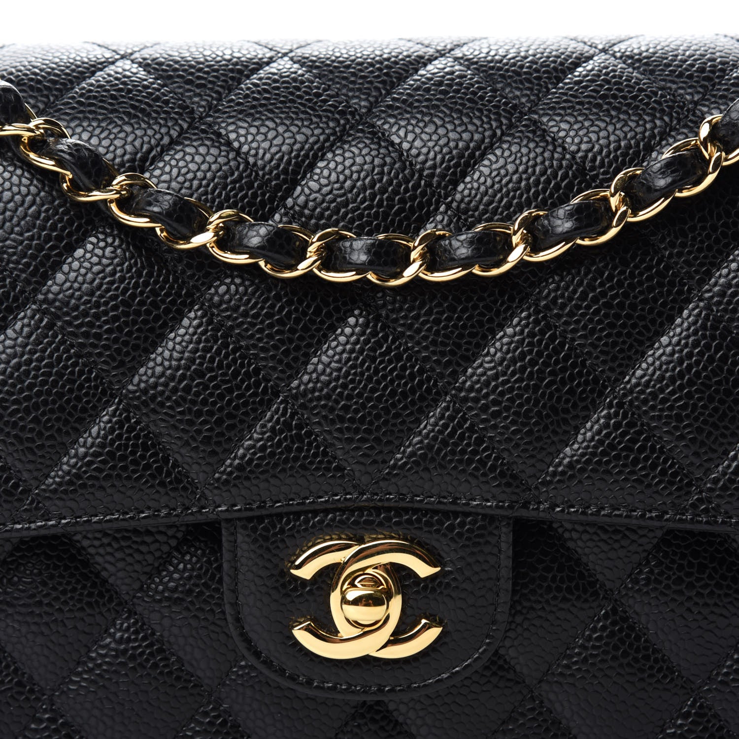 Chanel Caviar Quilted Medium Double Flap Black 10 of 11