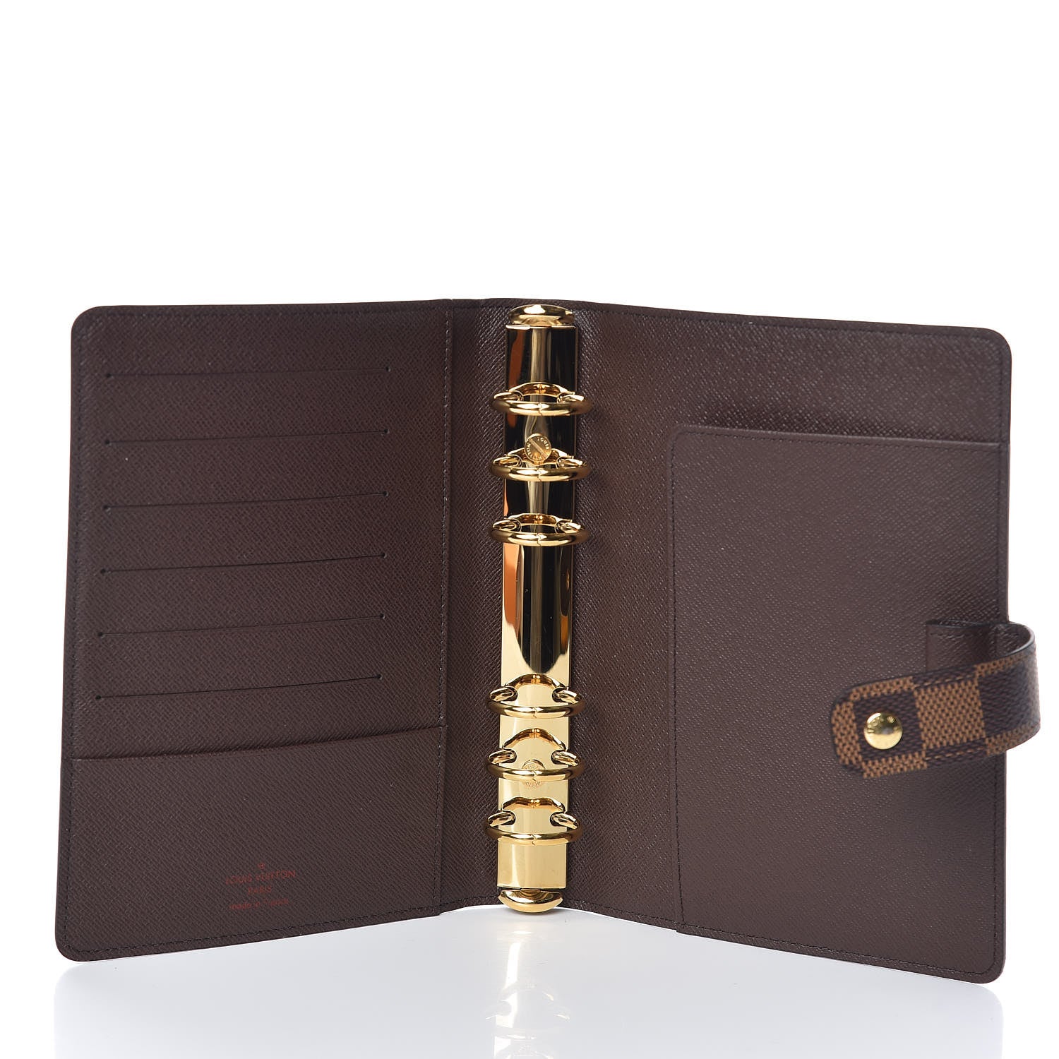 Louis Vuitton Damier Ebene Medium Ring Agenda Cover 5 of 7