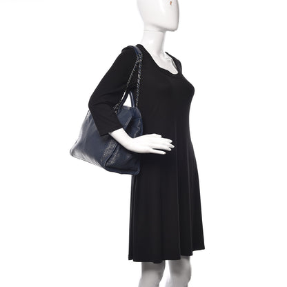 Chanel Calfskin Perforated Up In The Air Tote Dark Blue 2 of 15