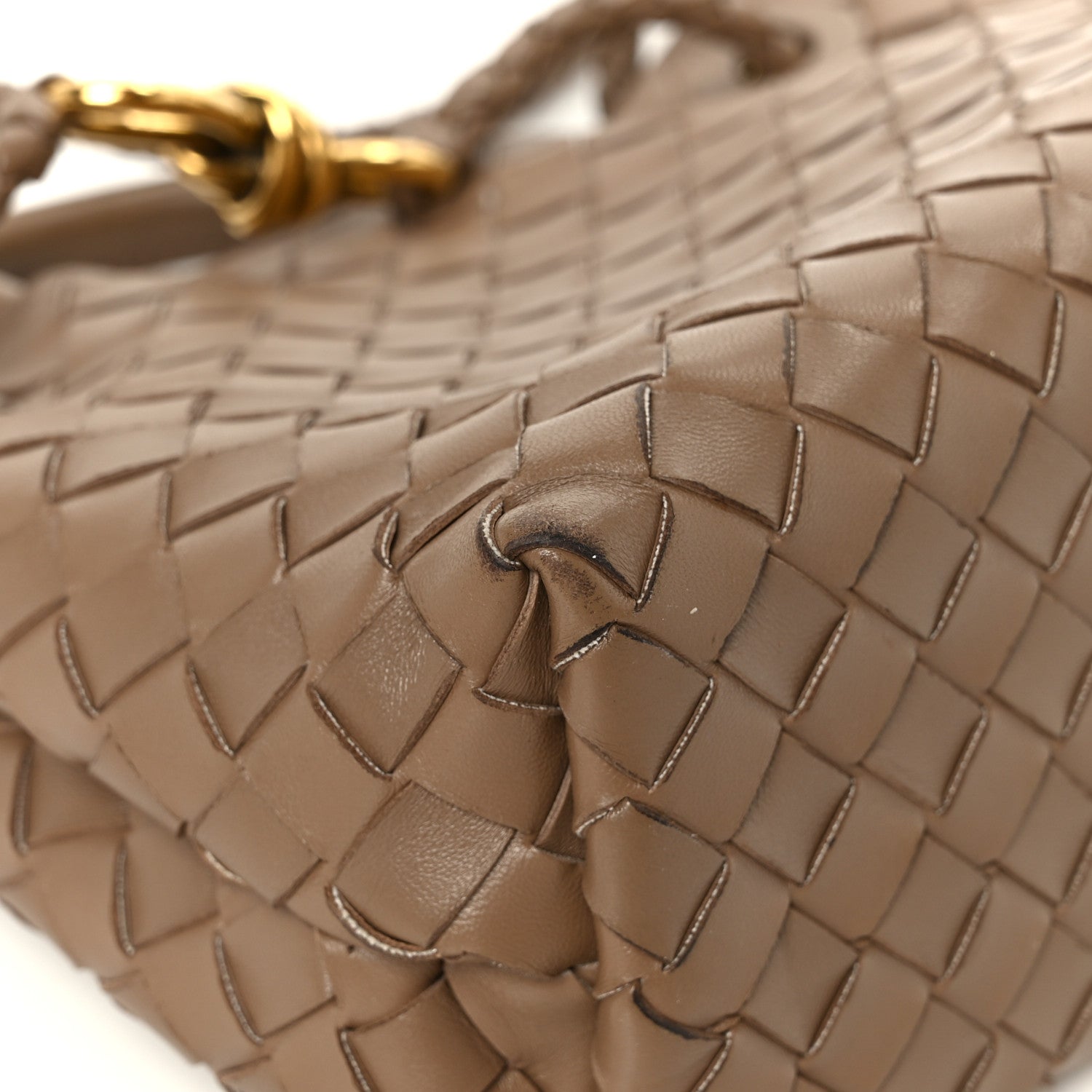 Bottega Veneta Nappa Intrecciato Small Andiamo Shoulder Bag Pinecone 12 of 13