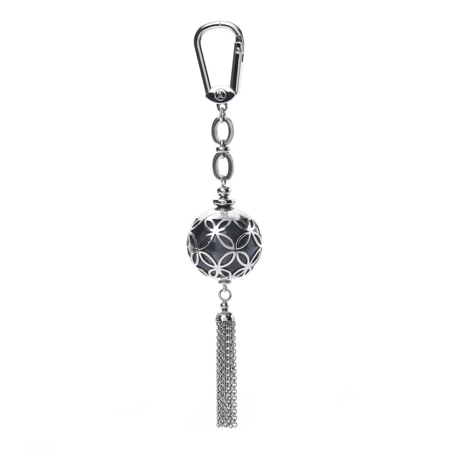 Ice Ball Key Holder Charm Silver