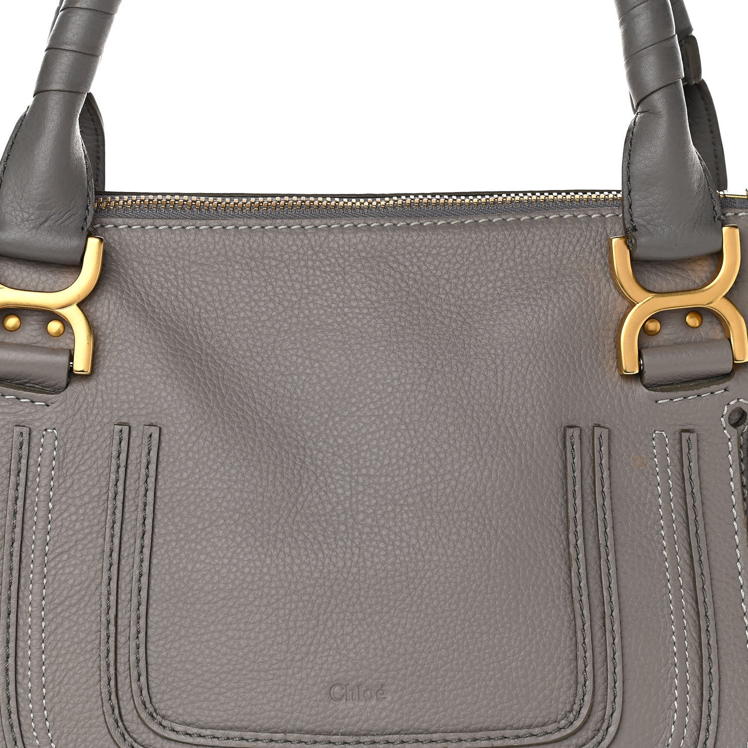 Chloe Calfskin Medium Marcie Satchel Cashmere Grey 9 of 11