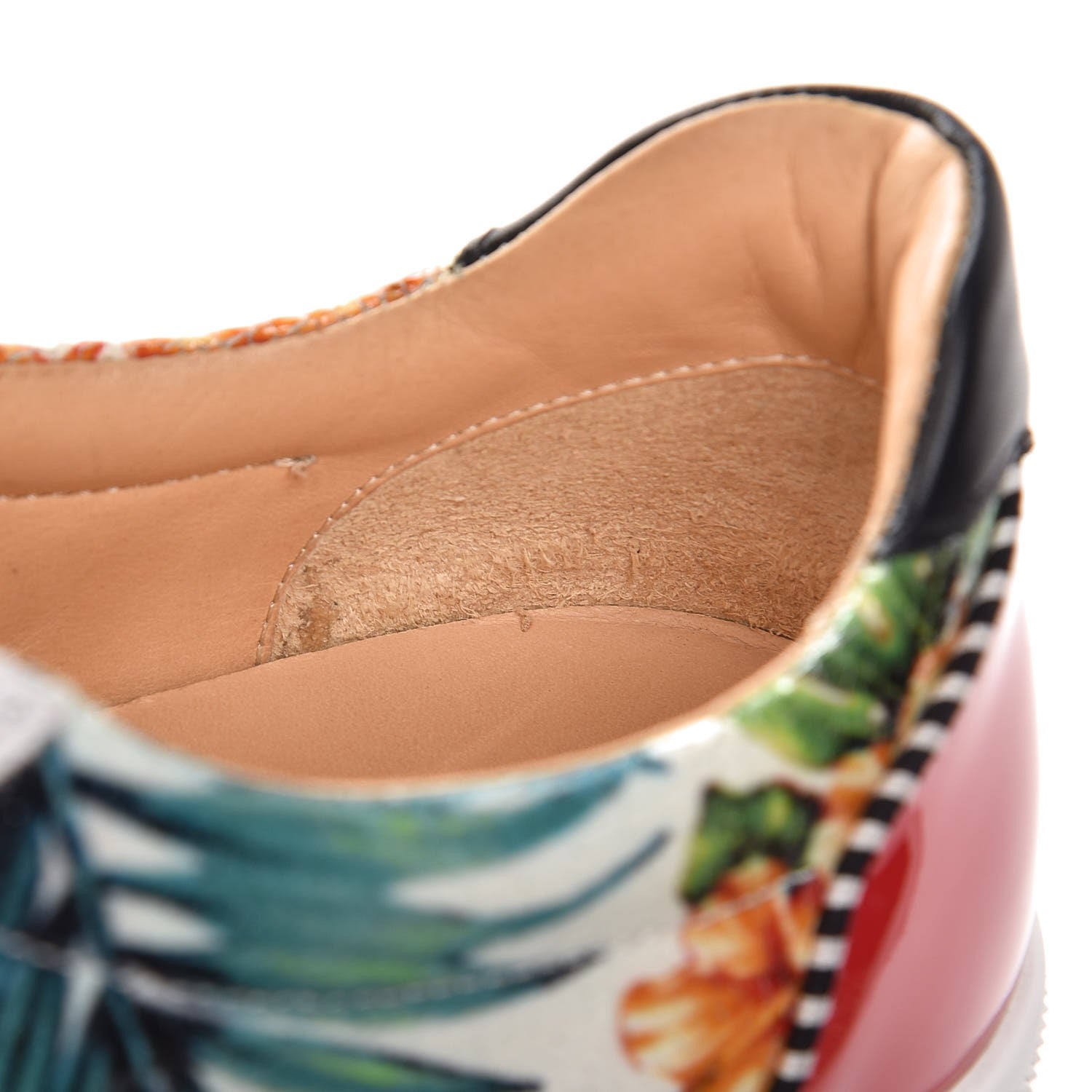 Christian Louboutin Crackled Calfskin Patent Hawaii Print Seava Sneakers 41.5 Multi 13 of 14
