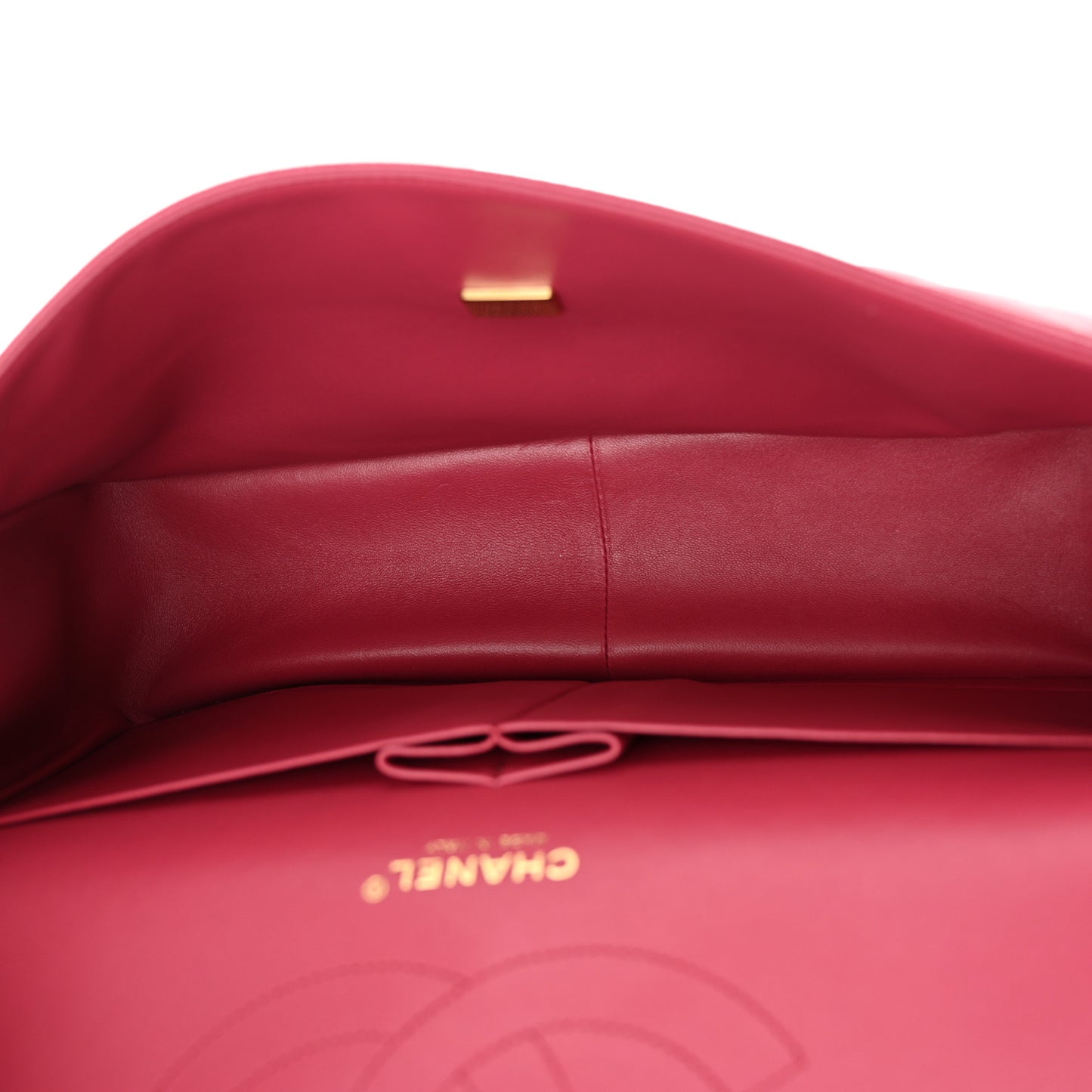 Caviar Quilted Jumbo Double Flap Dark Pink